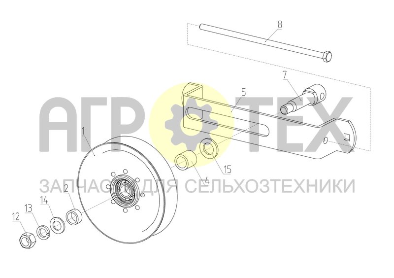 Шкив натяжной (54-2-78В) (№1 на схеме)